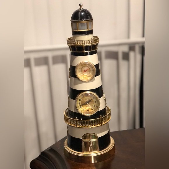 Vintage Lighthouse Clock with music box and thermometer - Picture 7 of 15